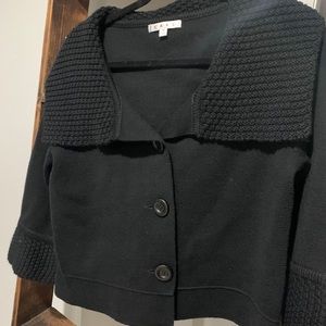 Cabi • # 502 Jackie O Cropped Black Cardigan Medium